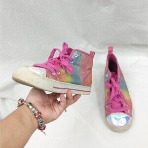 Jojo Siwa Rainbow Shimmer High Top Sneakers Girls